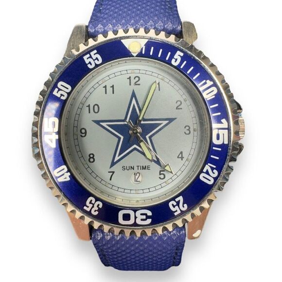 The Competitor Licensed Sports Watch Vintage 90s Dallas Cowboys Wrist Watch - Picture 1 of 12